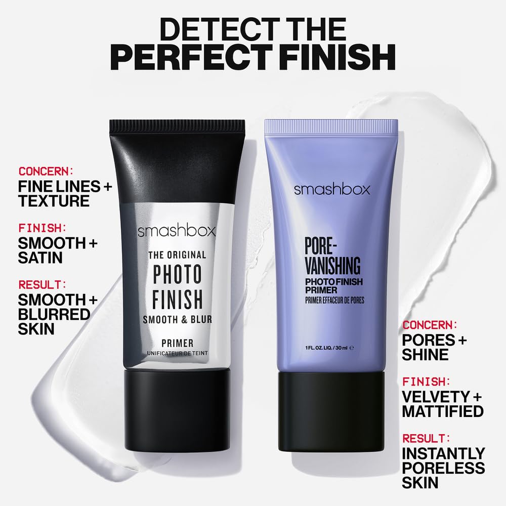 Smashbox Photo Finish Primer Set - Smooth & Blur Skin + Minimize Pores | Travel Size 0.34 Fl Oz Each