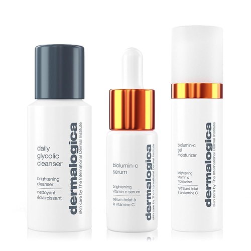 Dermalogica Daily Brightness Boosters Facial Skin Care Kit | BioLumin-C Serum & Gel Moisturizer