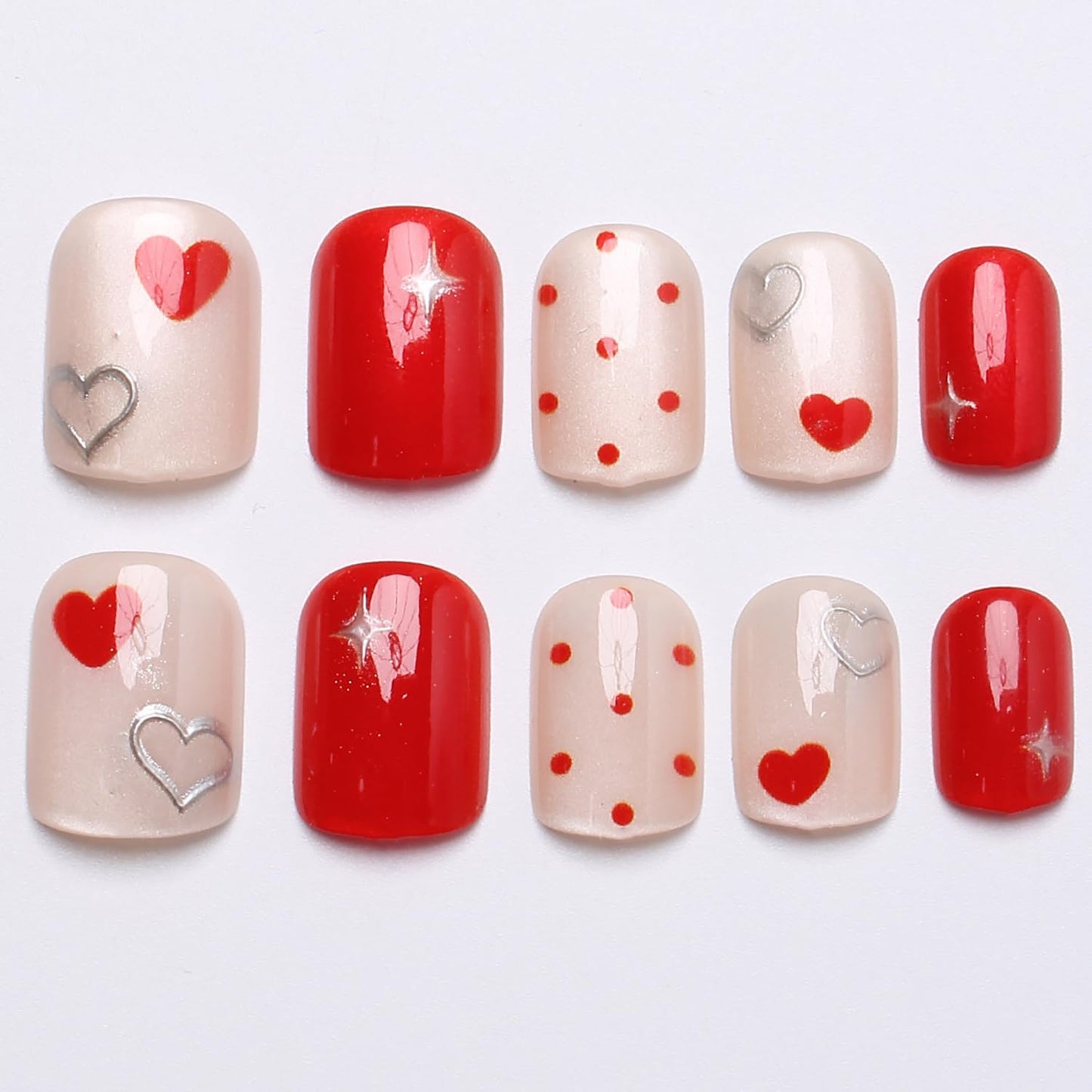 24Pcs St Patrick's Day Press on Nails Short Square Gold French Tip Fake Nails with Gold Rhinestones Horseshoe Rainbow Shamrocks False Nails St Patricks Day Acrylic Nails Irish Stick on Nails for Women