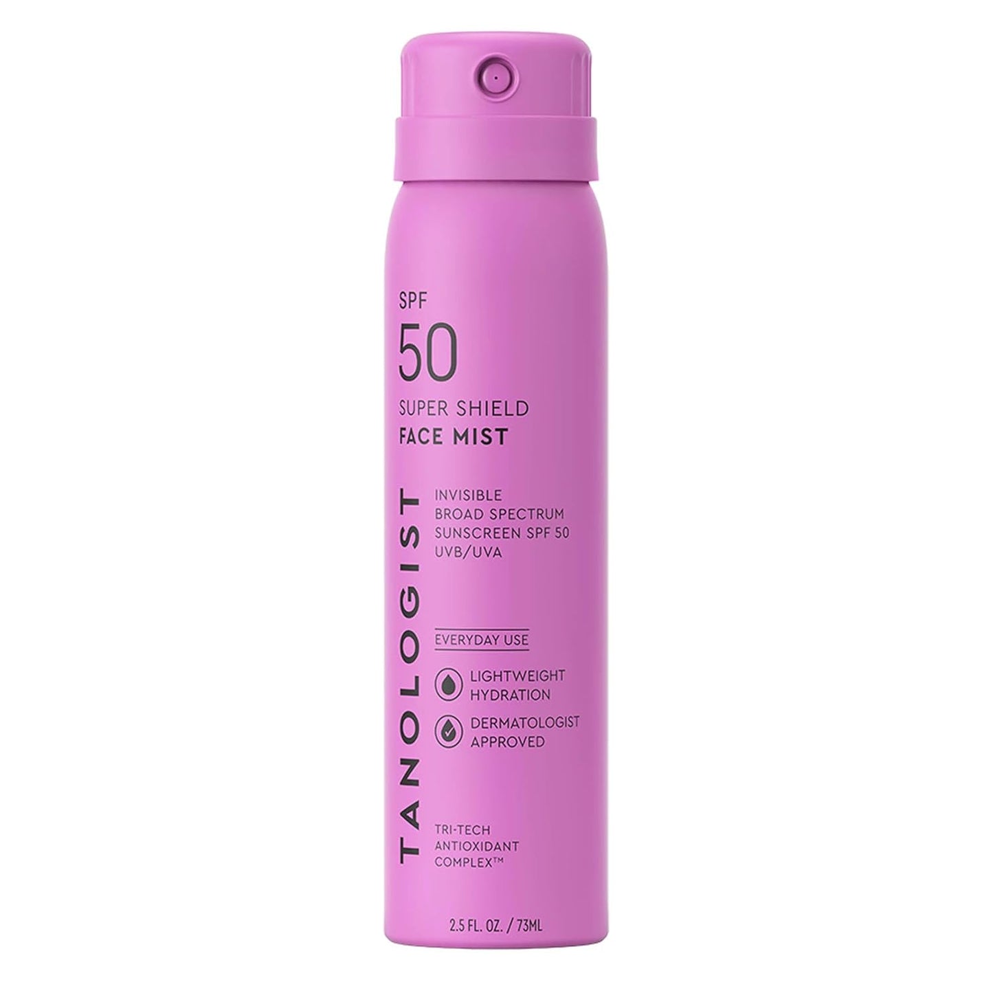 Tanologist SPF 50 Super Shield Face Mist - Lightweight Protection in 2.5 fl. oz/73 ml Bottle