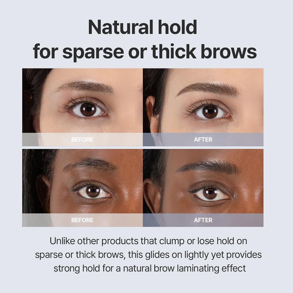 Espoir Eyebrow Gel - Clear Laminating Formula for Easy Shaping | Long-Lasting, Smudge-Free, Vegan, 0.1 fl oz