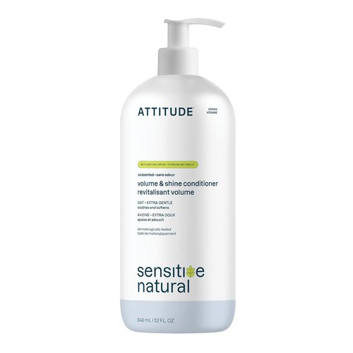 ATTITUDE Hair Conditioner - Soothing Oat for Sensitive Dry Scalp | Vegan & Dermatologically Tested, 32 Fl Oz