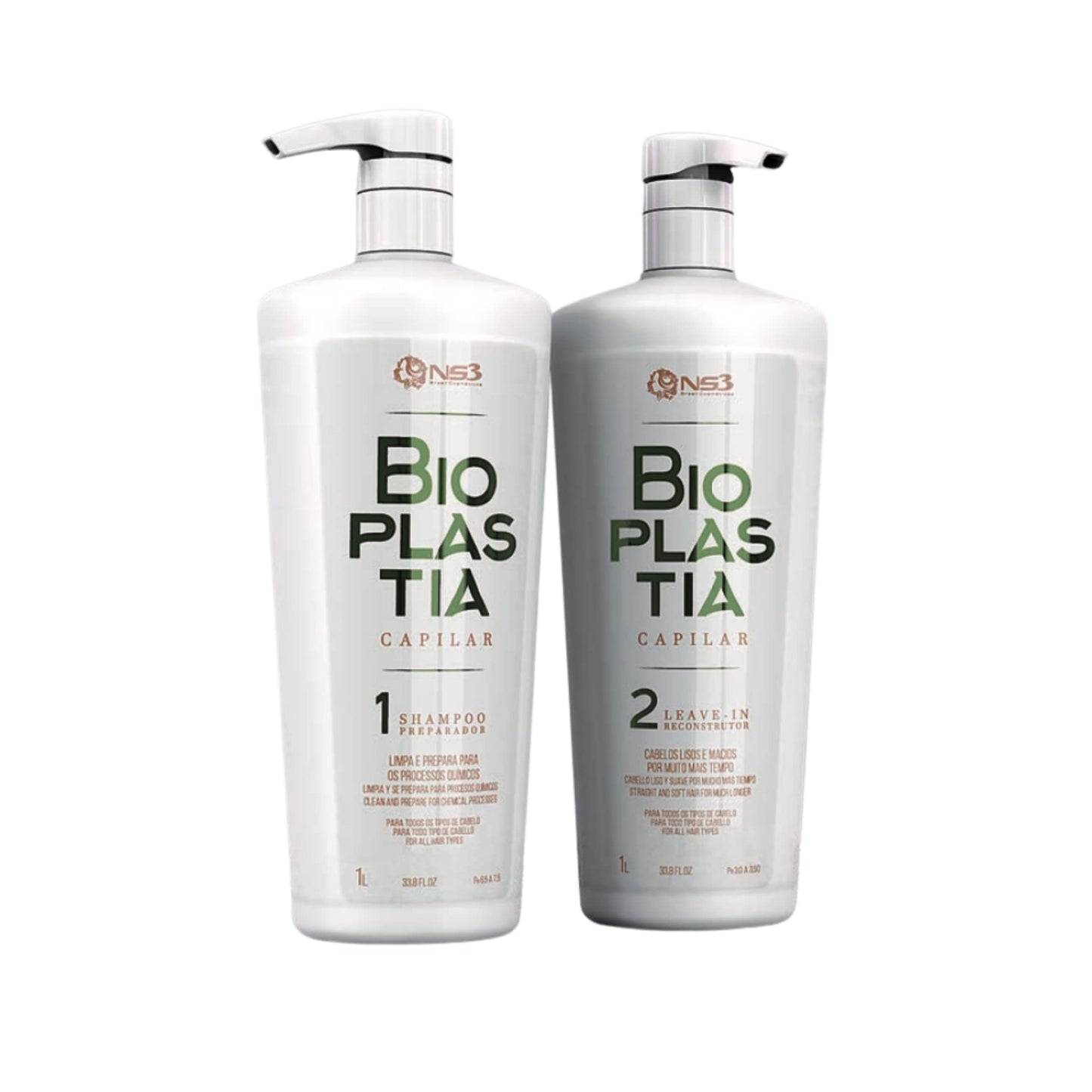 NS3 Brasil Cosmetics Bioplastia Capilar Keratin Formaldehyde Free Organic Straightening Alisado