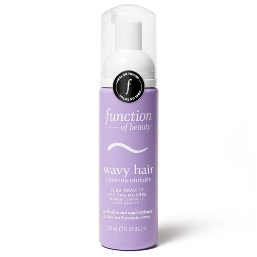 Function of Beauty Wavy Hair Mousse - Anti-Frizz Volume & Definition for Natural Waves - Lightweight Styling Foam