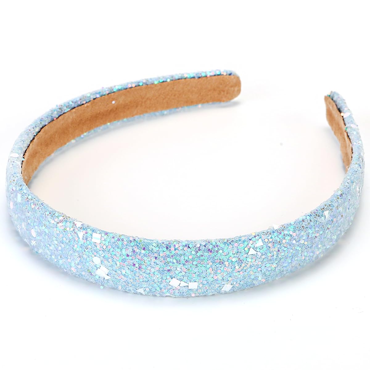 NARUNING 4 Pcs Glitter Headbands, Sparkly Headband Plastic Sequins Hair Hoop Glitter Hairbands for Women and Girls Hair Accessories (4 Pcs Style C)