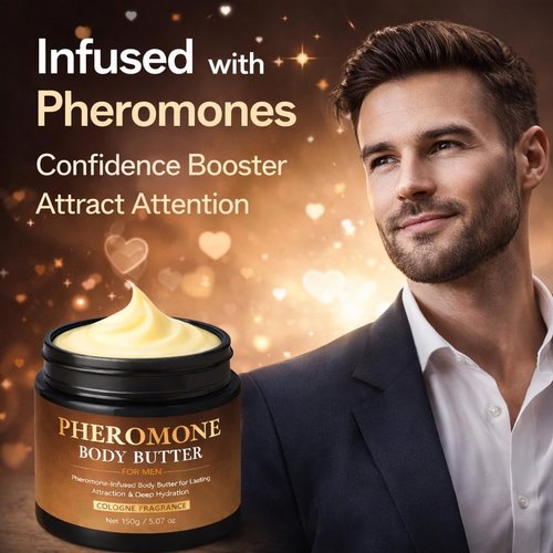 **Skiennix Pheromone Body Butter for Men - Non-Greasy, Long-Lasting Scent | 5 oz Vegan Cream with Shea & Cocoa Butter**
