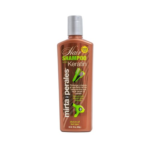 Mirta De Perales Keratin Shampoo - Gentle Sulfate-Free Cleanser for Normal, Dry & Damaged Hair | Restores Strength & Shine