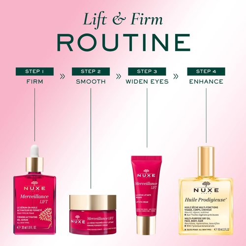NUXE Merveillance Lift Anti-Aging Face Serum - Firming & Rejuvenating with Micro-Algae Oil, 1 Fl Oz