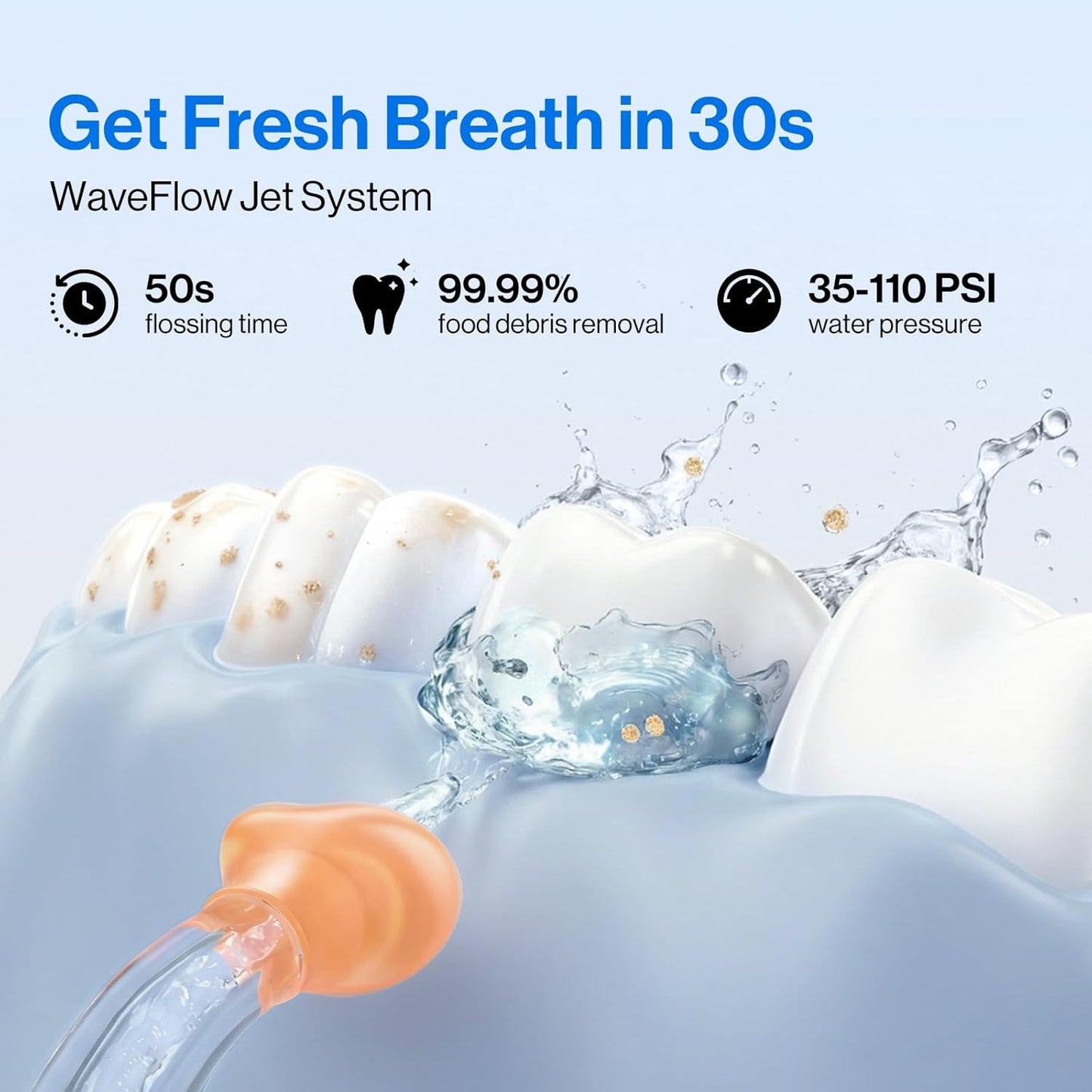 Usmile C10 Portable Water Flosser - Travel-Friendly Design, 95-Day Battery, 4 Modes, 180ml Tank, IPX7 Waterproof (Inkstone Black)