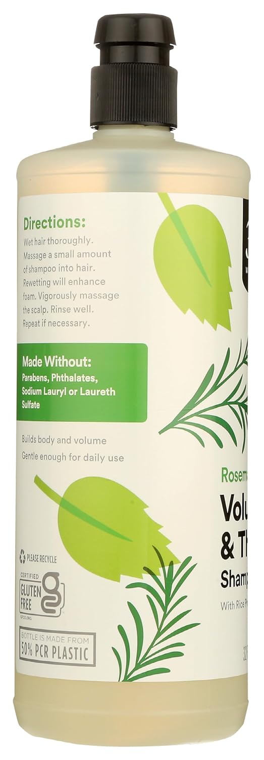 365 by Whole Foods Market Volume & Thickness Shampoo - Rice Protein & Collagen, Rosemary Mint, 32 Fl Oz