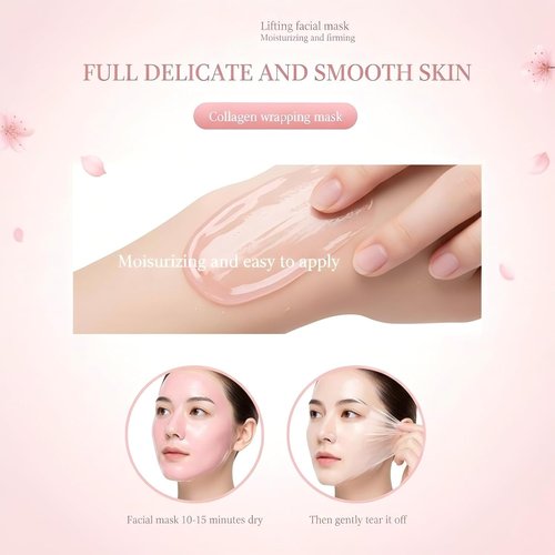 Regine Switzerland Collagen Night Wrapping Mask - Hydrating & Firming Peel-Off Treatment - 75ml for All Skin Types