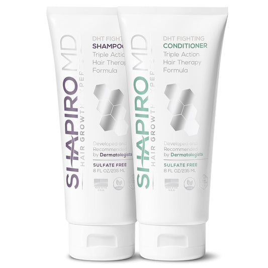 Shapiro MD Hair Growth Shampoo & Conditioner - DHT Fighting Vegan Formula for Thinning Hair