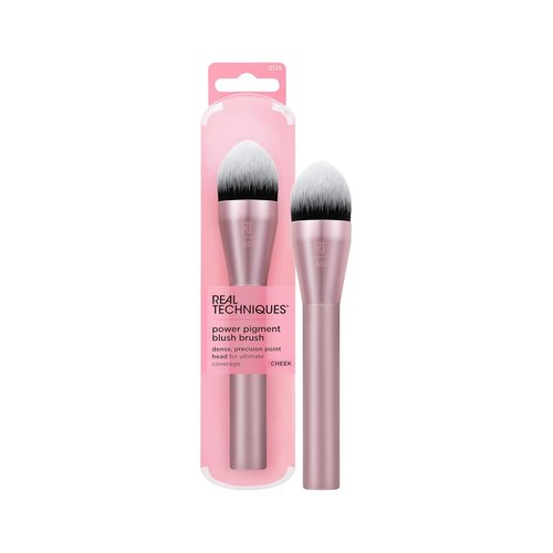 Real Techniques Power Pigment Blush Brush - Precise Application for Liquid & Cream Blush | Vegan & Cruelty-Free