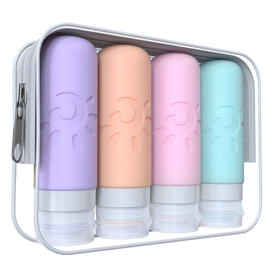 Zafit Travel Bottles - TSA Approved 3oz Leak Proof Toiletry Containers | Refillable Liquid Travel Accessories