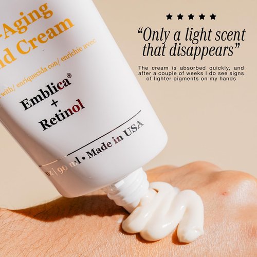Robanda Retinol Anti-Aging Hand Cream - Hydrating Lotion to Reduce Fine Lines & Wrinkles | 3 oz, 2 Pack