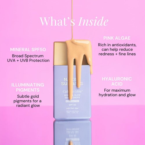 Naked Sundays CabanaGlow Tinted Sunscreen Serum SPF 50 - Hydrating & Brightening Daily Face Protection
