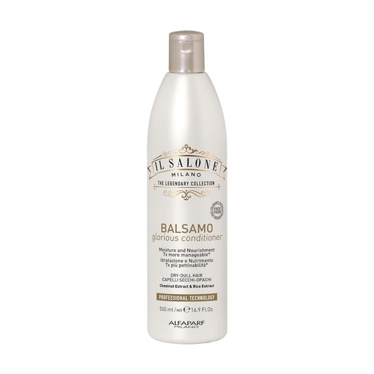 Il Salone Milano Glorious Moisturizing Conditioner - Hydrating Formula for Dry Hair - Adds Shine & Softness - Vegan | 16.9 oz / 500 ml