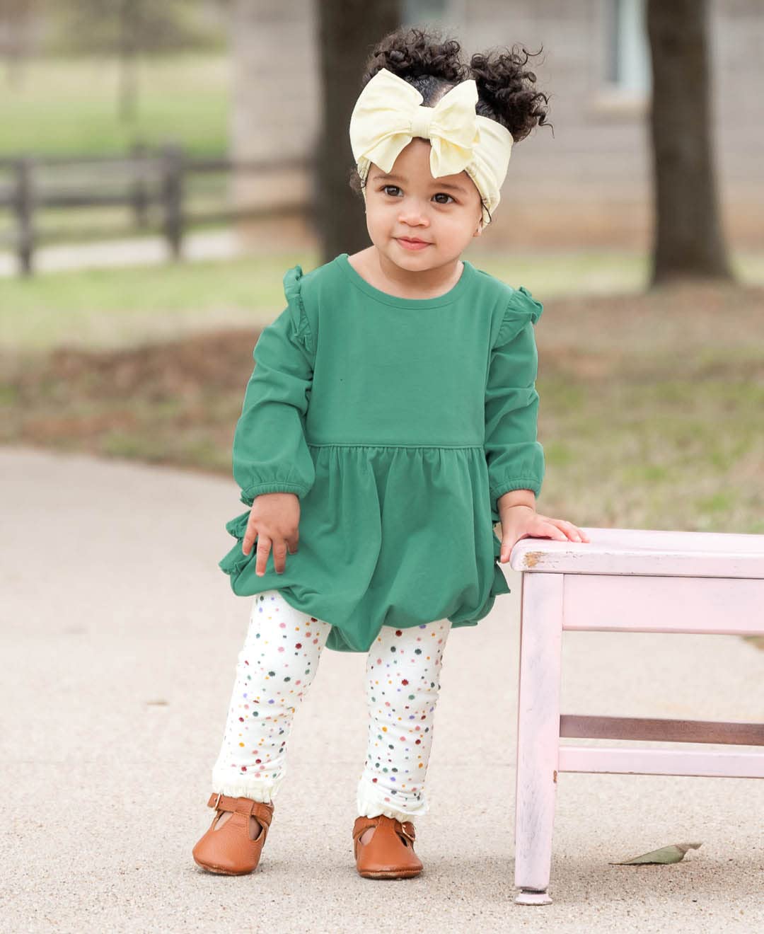 RuffleButts Ivory Big Bow Headband - One Size