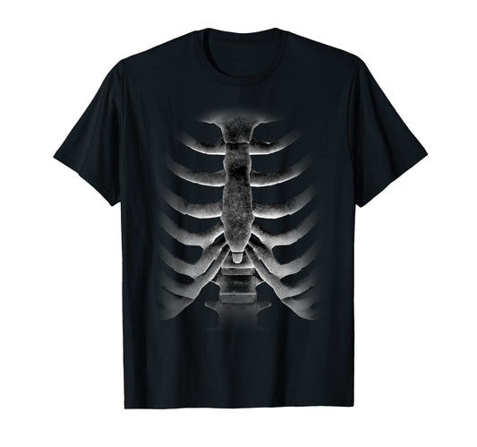 Skeleton Chest T-Shirt Rib-Cage Bones Halloween X-Ray Gift T-Shirt