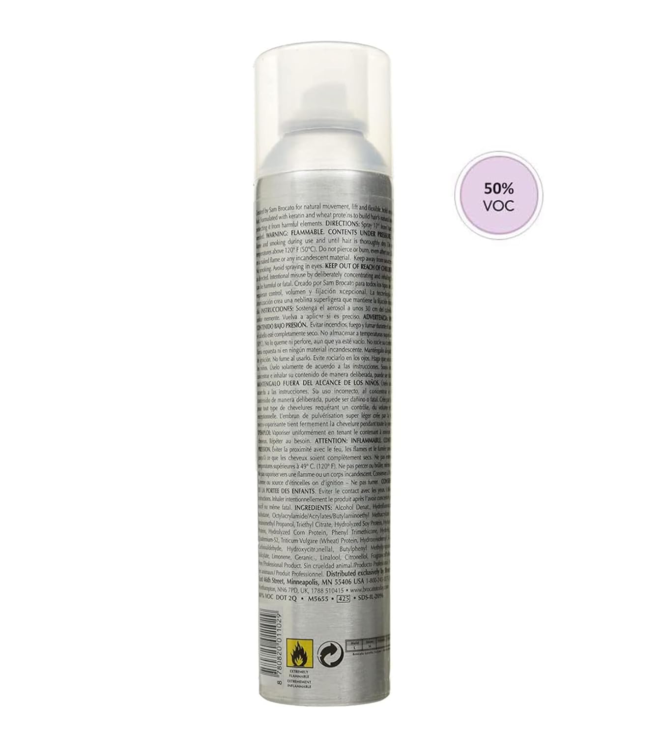 Brocato Moveable Hold Hairspray - 10oz | Exceptional Control & Brilliant Finish for All Hair Types