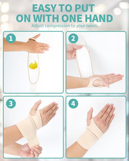 Castor Oil Pack Wrap for Wrist Hand Wrap Wrist Brace for Carpal Tunnel Relief,Adjustable Reusable Compression Wrist Support for Women Men Right & Left Hands,Single,Castor Oil Not Included
