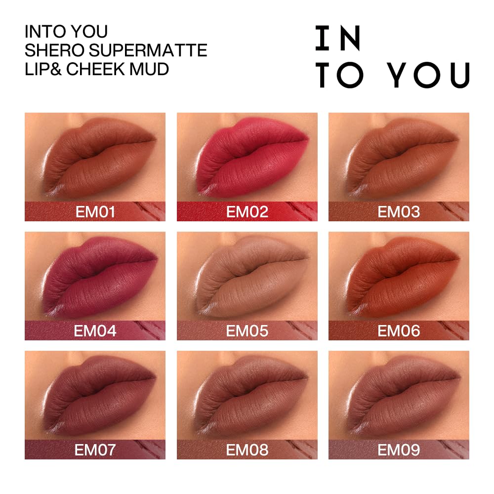 Skiennix Matte Nude Lipstick - Waterproof Liquid Formula for Long-Lasting Wear | Dual-Use for Lips & Cheeks