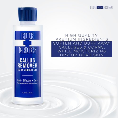 Blue Cross Callus Remover Gel - Extra Strength Foot Care for Smooth Heels | 6oz