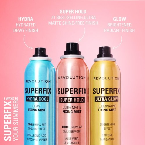 Revolution Beauty London Superfix Misting Makeup Setting Spray - Ultra Matte Finish, Long-Lasting, 5 fl oz