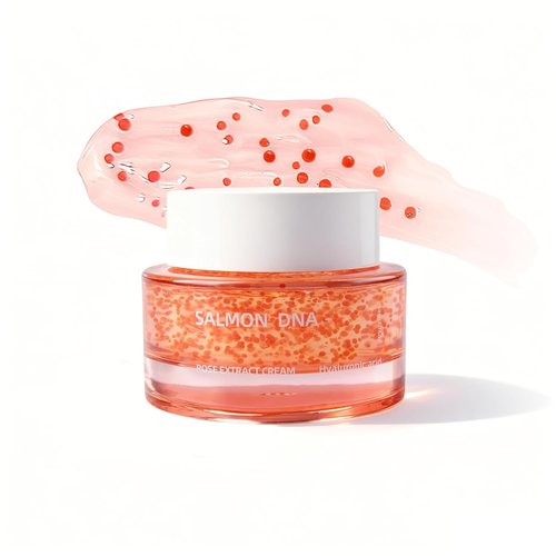 Salmon DNA PDRN Pink Collagen Cream - Lightweight Hydrating Gel with Niacinamide & Hyaluronic Acid for Sensitive Skin