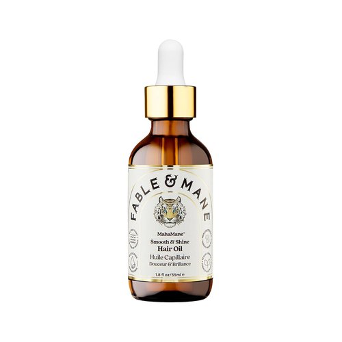Fable and Mane MahaMane Smooth & Shine Hair Serum - Protective Oil Treatment for Dry Hair | 1.8 FL Oz