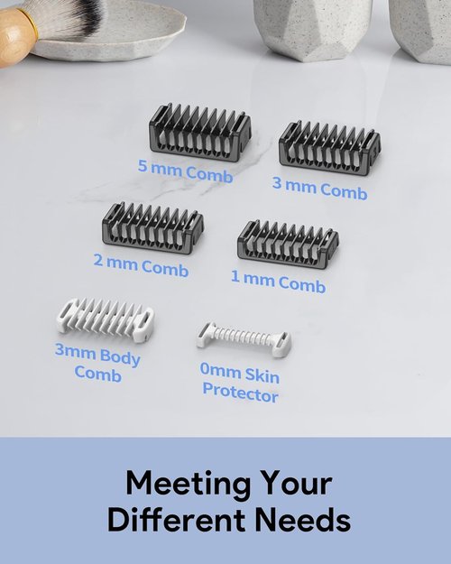 Guide Guards with Stand by O Blade - Premium Skin & Body Combs Replacement Set (6PC + Stand)