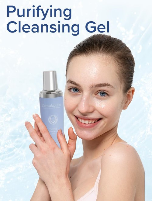 Dermalactives Purifying Cleansing Gel - Deeply Cleanses Skin, Removes Makeup & Impurities