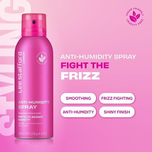 Lee Stafford Frizz Control Hair Spray - Lightweight Anti-Humidity Shine Mist, 4.5 Oz | Weatherproof Protection