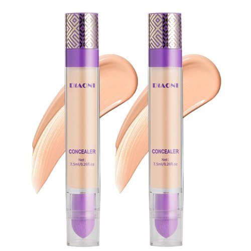 DIAONI Coverage Concealer, DIAONI Concealer Stick, Foundation Concealer Cream Hydrating Waterproof And Light Long Lasting, High Coverage Concealer for All Skin Types (#01)