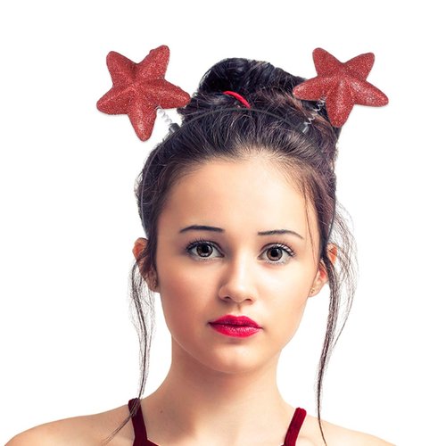 Beaupretty Star Headbands 8PCS Star Hair Hoop Star Head Bopper Star Headwear Patriotic Party Accessories for Xmas Halloween New Year Party