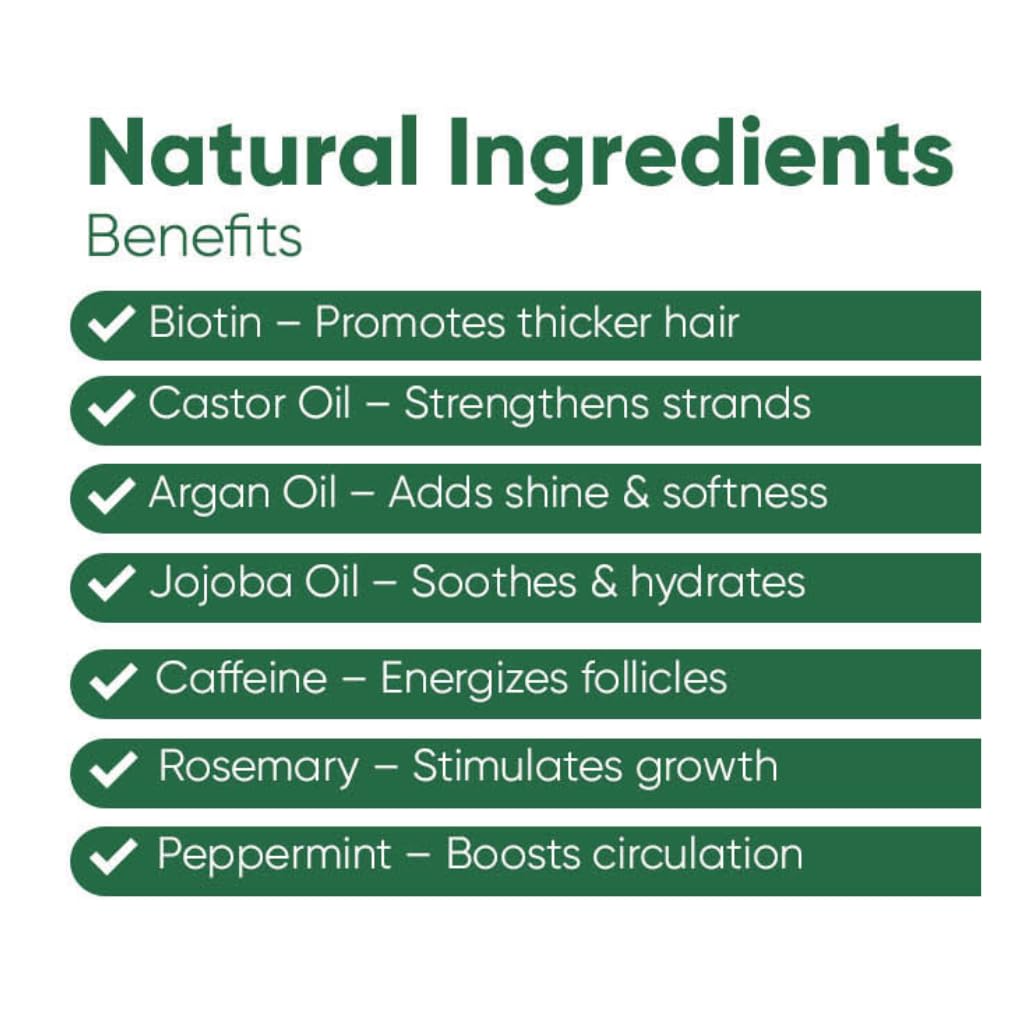 Seddy Hair Growth Oil - Nourishing Scalp Treatment with Biotin & Caffeine for Thinning Hair - 3.4 fl oz
