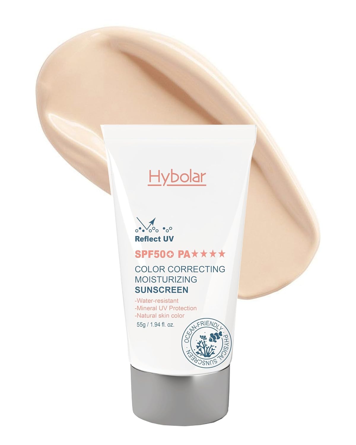 Skiennix Tinted Mineral Face Sunscreen SPF 50 - Broad Spectrum, Non-Comedogenic, Vitamin C Moisturizer for Sensitive Skin & Kids