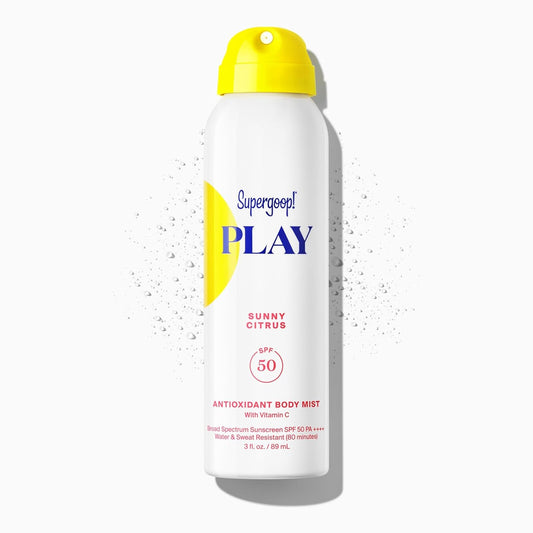 Supergoop! PLAY Antioxidant Body Mist - SPF 50 PA++++ Sunscreen Spray with Vitamin C - 3 fl oz