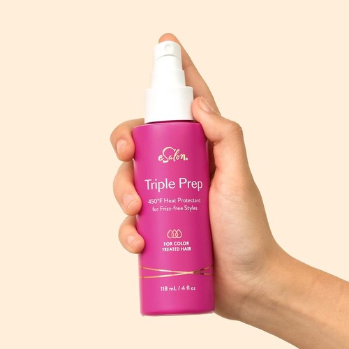 eSalon Triple Prep | Heat-Activated Hair Protectant Spray - 4 Fl Oz for Ultimate Hair Protection