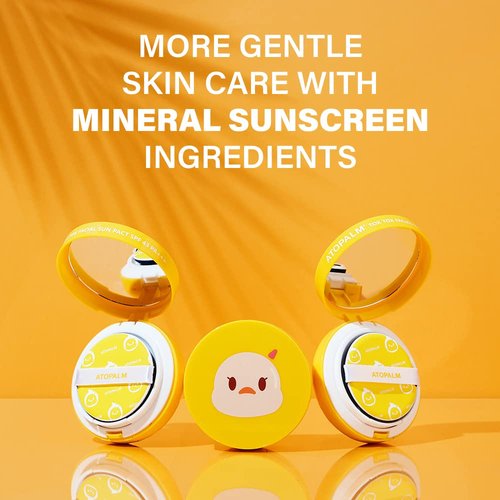 ATOPALM Tok Facial Sun Pact 15g SPF43 PA+++| Zinc Sunscreen for Sensitive Skin | Dry Moisturizing Protection Korean Mineral Cream