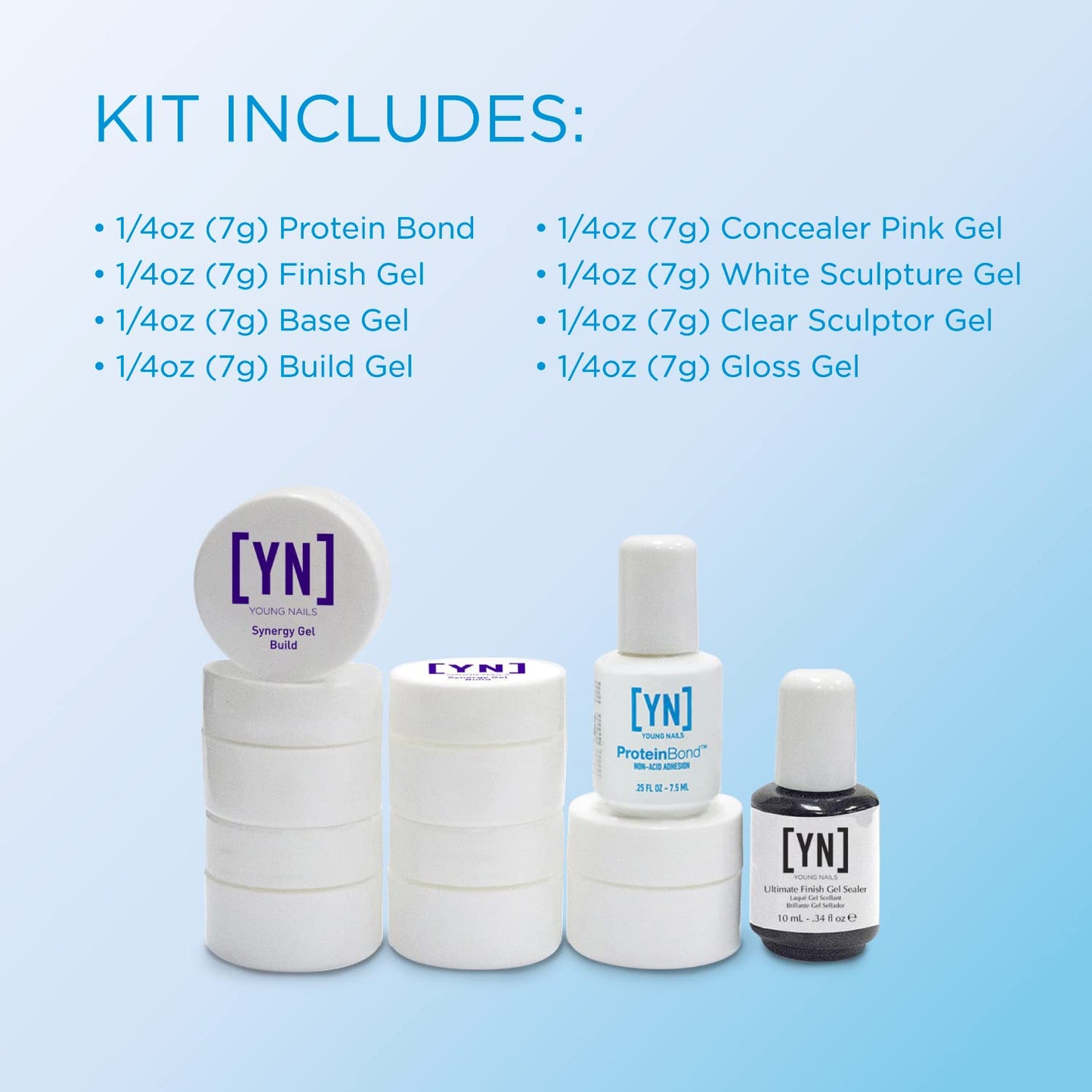 Young Nails Professional Nail Kit - Complete Starter Set for Beginners & Pros | Home Use Accessories