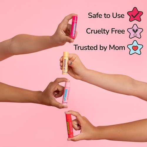Lip Smacker Squishmallows Lip Balm, Marshmallow (Babette), Limited Edition Easter Basket Stuffer, Flavored & Scented Lip Balm with Charm, Collectible Spring Gift