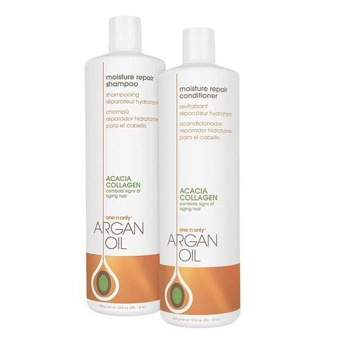 One 'n Only Argan Oil Moisture Repair Shampoo & Conditioner Set - 33 Oz Each for Nourished Hair