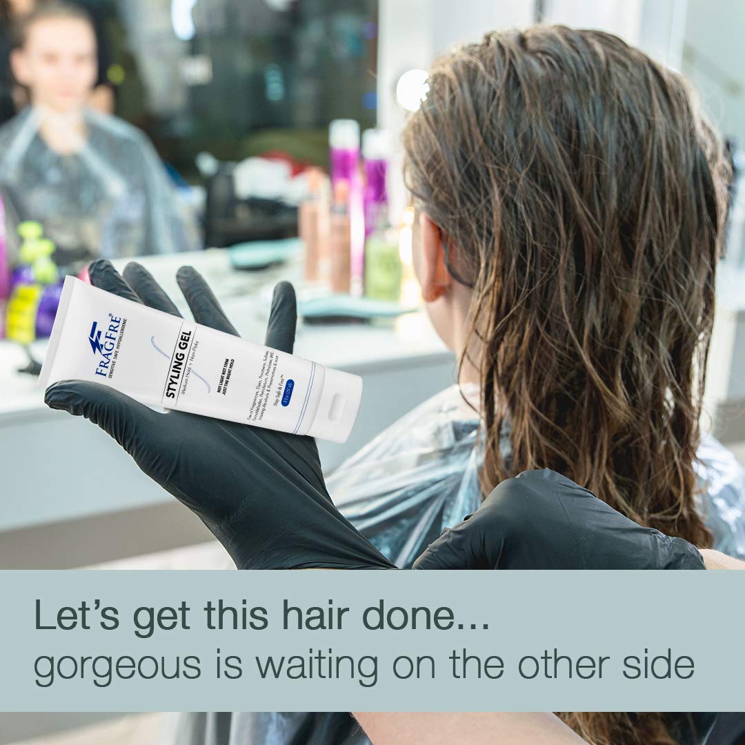 Skiennix Styling Gel - Fragrance-Free Medium Hold Hair Gel for Sensitive Skin | 8 oz, Hypoallergenic, Vegan
