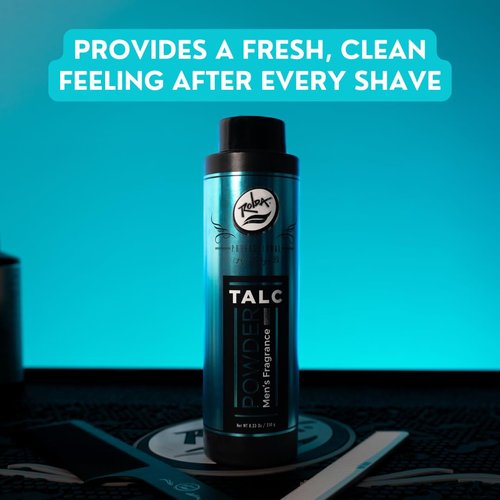 Rolda Men's Barber Talc Powder - Highly Absorbent After-Shave Solution for Fresh, Clean Skin