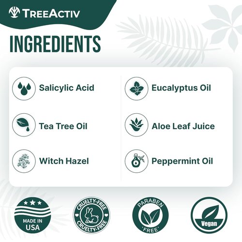 Back Acne Spray by [Brand Name] - 2% Salicylic Acid & Tea Tree Oil Mist for Fast Relief | 4 fl oz