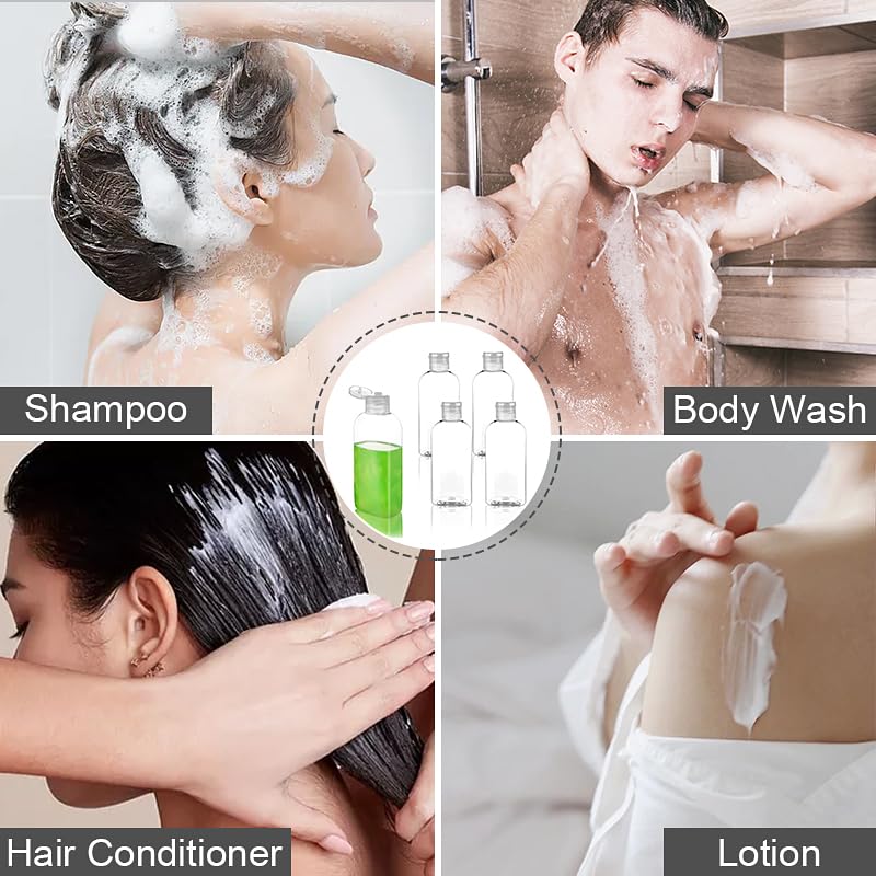 Kitchen GIMS Travel Size Containers Plastic Travel Bottles for Toiletries Leak Proof Squeeze Bottle with Flip Cap TSA Approved 3.4oz/100ml Small Bottles for Liquids, Shampoo & Lotion (5 Pack)