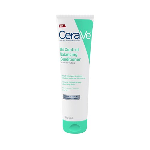 CeraVe Oil Control Conditioner - Hydrating Formula with Ceramides & Hyaluronic Acid | 9 oz, Sulfate-Free