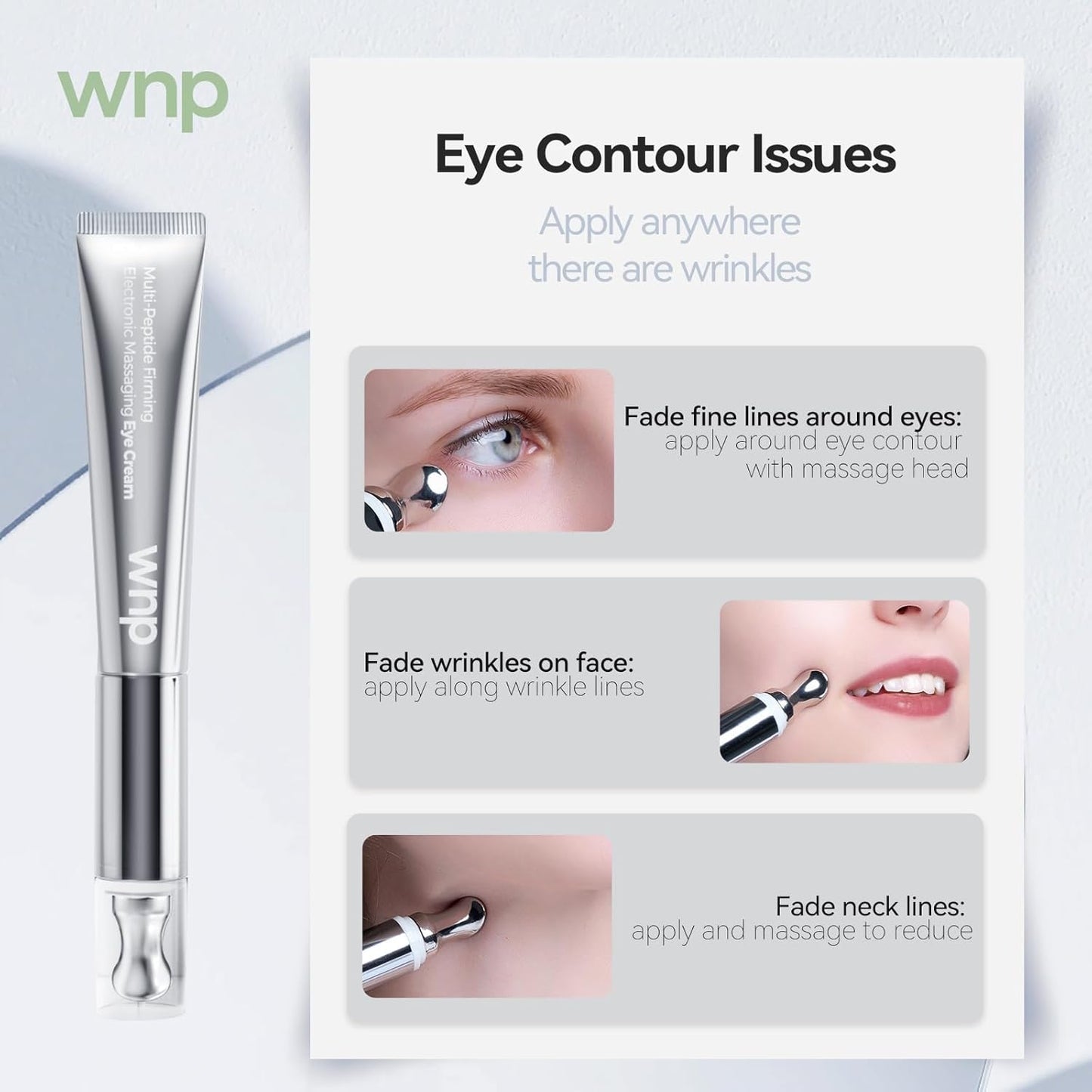 WNP Eye Cream - Anti-Aging Multi-Peptide Firming Eye Cream for Puffiness & Bags Under Eyes