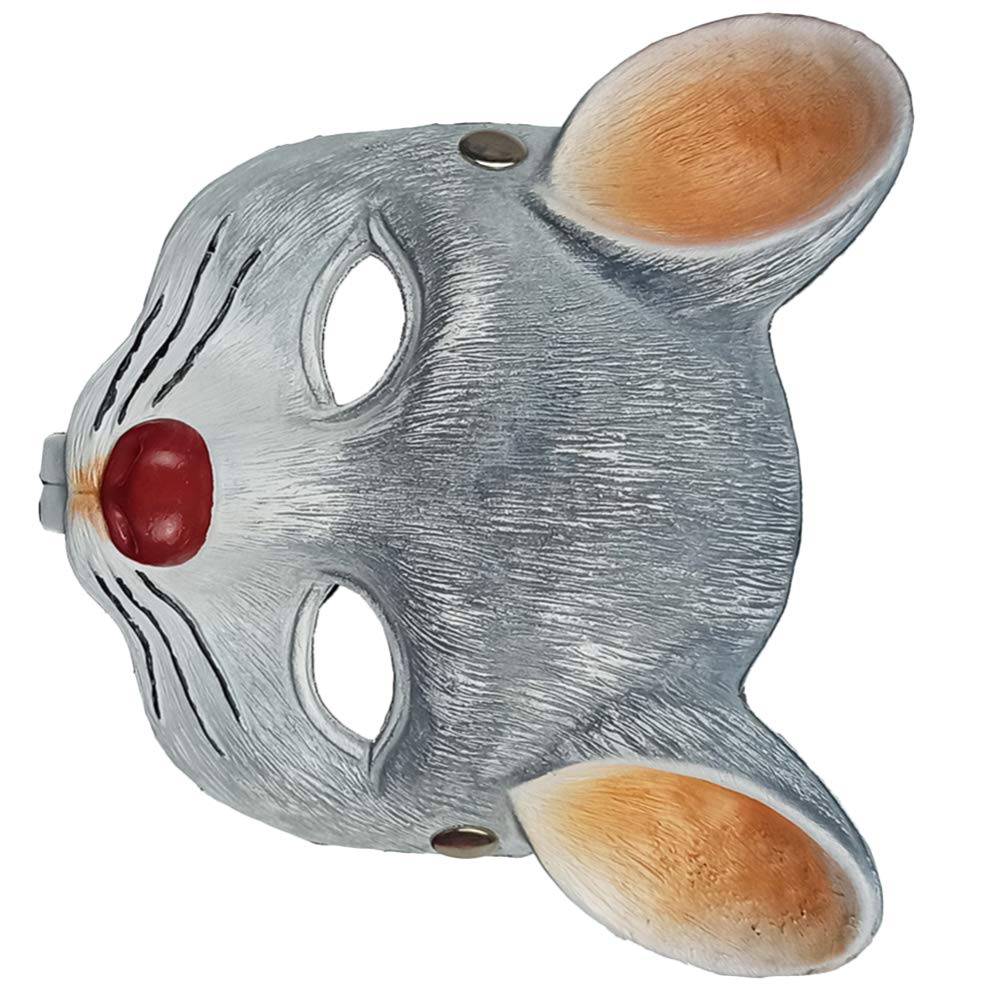 NOLITOY Rat Mask Rat Head Masks Animal Masks for Halloween Costume Party Props Light Grey